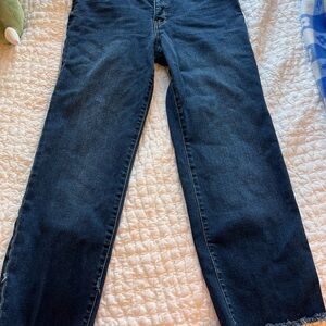 Fay High Rise Straight Leg Petite Jeans from Kut from the Kloth in Dark Blue